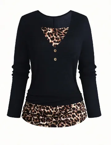Bluza SHEIN CURVE, albastru Albastru
