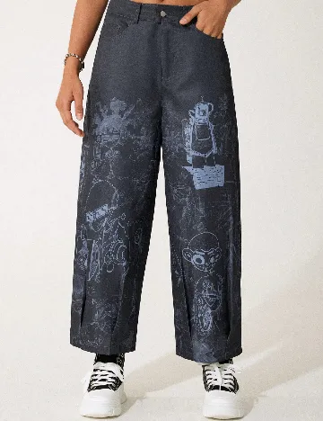 Pantaloni SHEIN, gri albastrui Gri