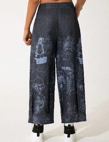 Pantaloni SHEIN, gri albastrui Gri