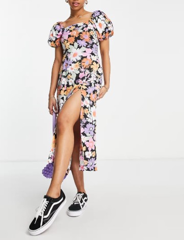Rochie medie Miss Selfridge, floral print