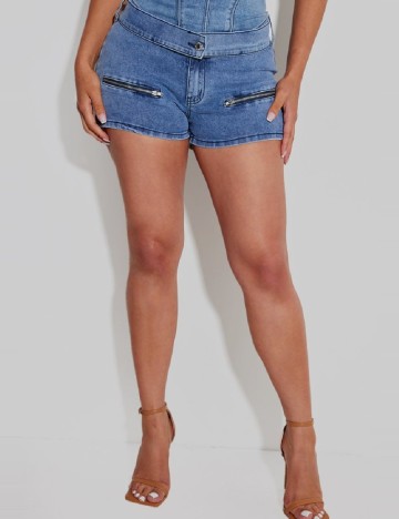 Pantaloni scurti PRETTYLITTLETHING, albastru