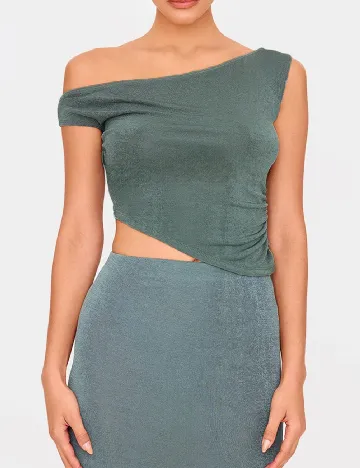 Top PRETTYLITTLETHING, turcoaz Verde