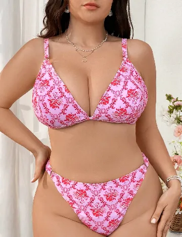 Costum de baie SHEIN CURVE, roz Roz