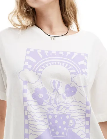 Tricou Monki, alb