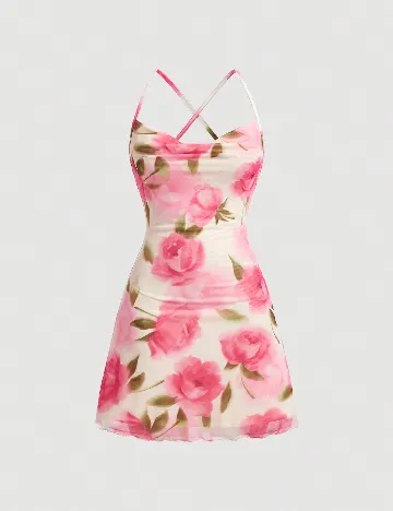 Rochie scurta SHEIN, floral print