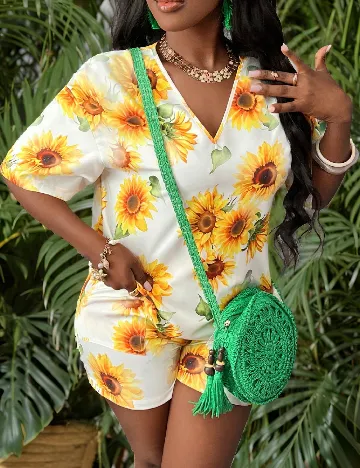 Compleu SHEIN, floral print Floral print