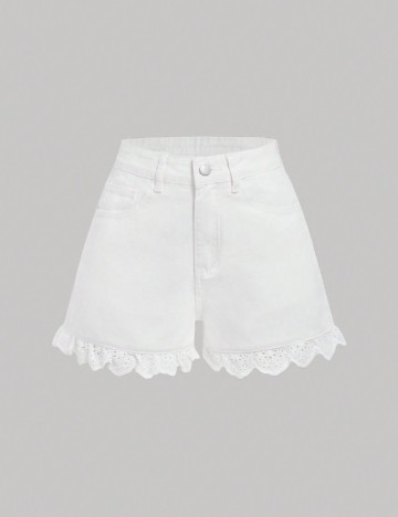 Pantaloni scurti SHEIN, alb