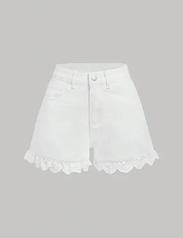 Pantaloni scurti SHEIN, alb