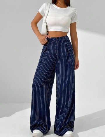 Pantaloni SHEIN, bleumarin