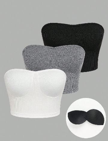Set topuri 3 bucati SHEIN, mix culori