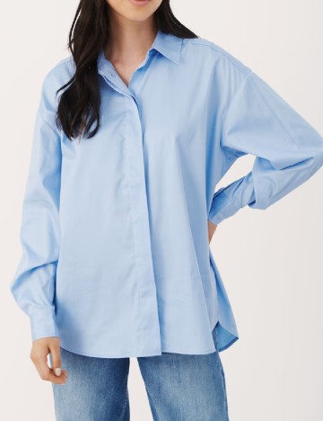 Camasa Oversize Part Two, albastru