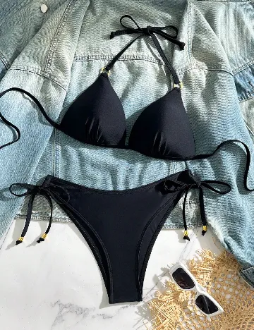 Costum de baie SHEIN, negru Negru