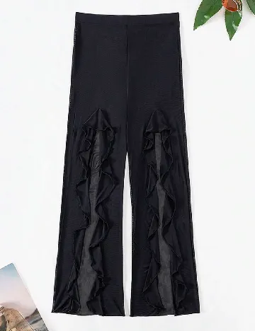Pantaloni de plaja SHEIN, negru Negru