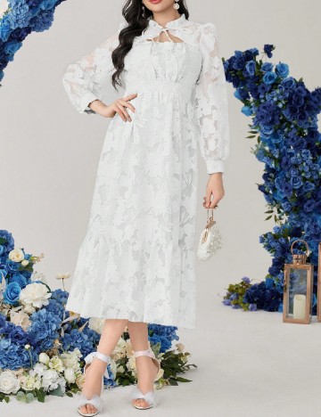 Rochie medie SHEIN, alb