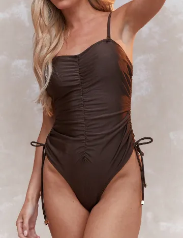 Costum de baie SHEIN, maro
