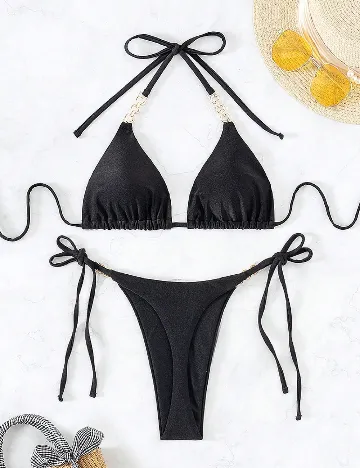 Costum de baie SHEIN, negru Negru