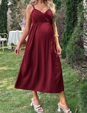 Rochie medie SHEIN Maternity, visiniu