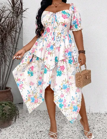 Rochie medie SHEIN CURVE, floral print