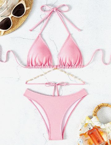 Costum de baie SHEIN, roz