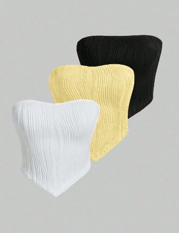 Set topuri 3 bucati SHEIN, mix culori