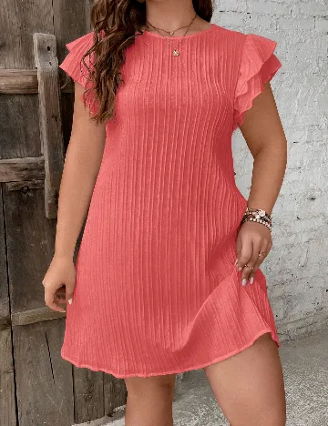 Rochie scurta SHEIN CURVE, roz