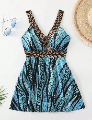 Costum de baie SHEIN, albastru
