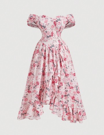 Rochie medie SHEIN CURVE, floral print