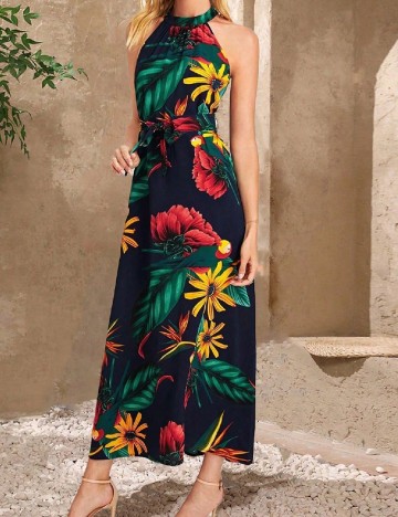 Rochie lunga SHEIN, floral print