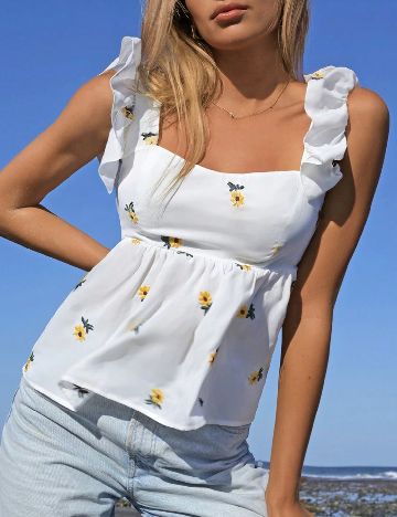 Top SHEIN, alb