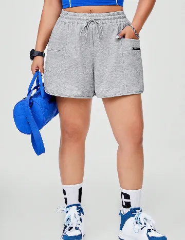 Pantaloni scurti SHEIN CURVE, gri Gri