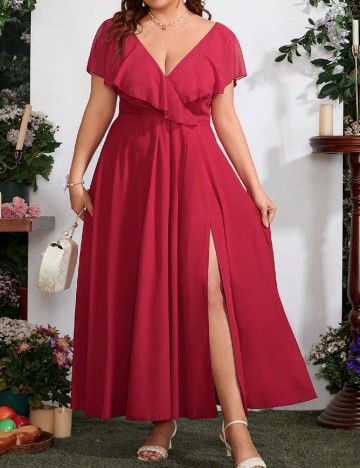 Rochie lunga SHEIN CURVE, rosu