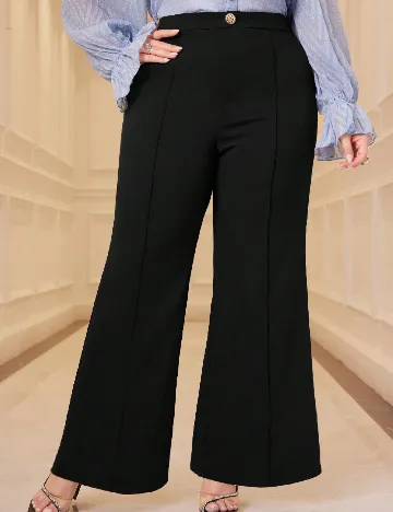 Pantaloni SHEIN CURVE, negru Negru