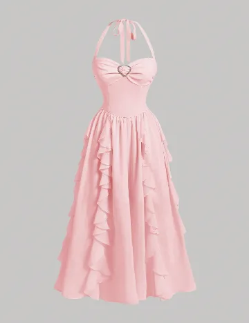 Rochie lunga SHEIN, roz Roz