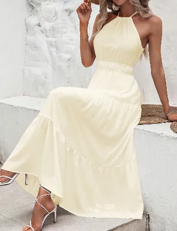 Rochie lunga SHEIN, ecru Alb