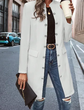 Blazer SHEIN, alb Alb