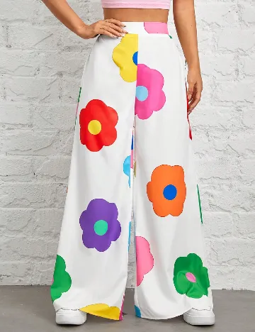 Pantaloni Shein Kids, alb Alb