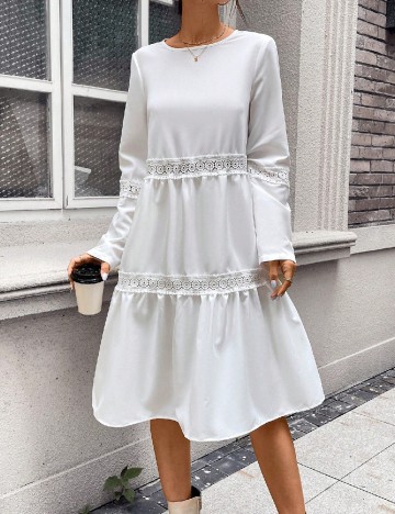 Rochie medie SHEIN, alb
