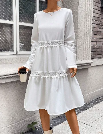 Rochie medie SHEIN, alb