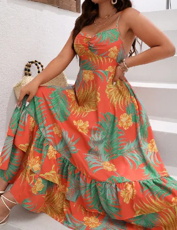 Rochie lunga SHEIN CURVE, portocaliu Portocaliu