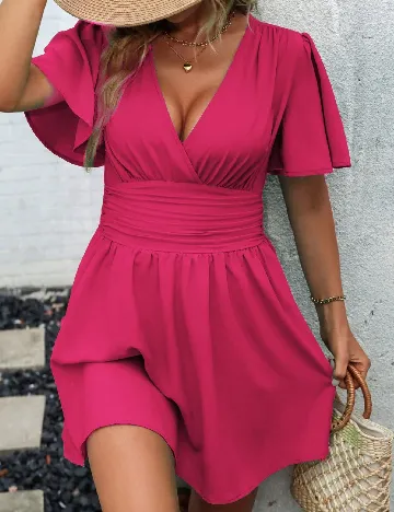 Rochie scurta SHEIN CURVE, roz