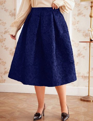 Fusta SHEIN CURVE, bleumarin
