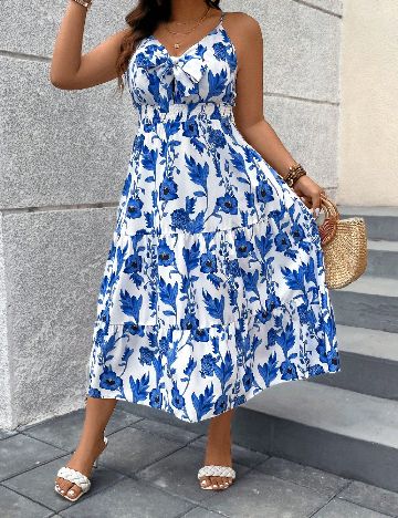 Rochie medie SHEIN CURVE, floral print