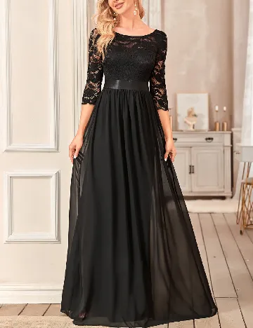 Rochie lunga Ever-Pretty, negru Negru