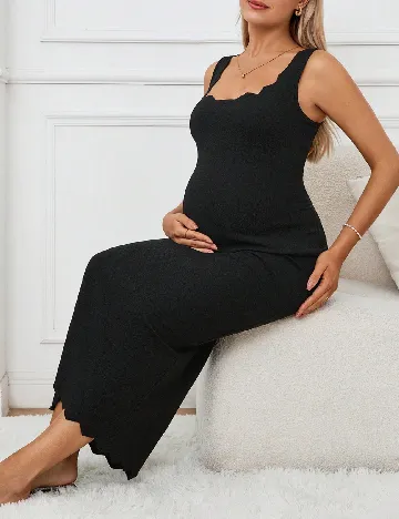 Rochie lunga SHEIN Maternity, negru