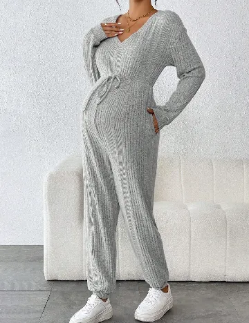 Salopeta SHEIN Maternity, gri Gri