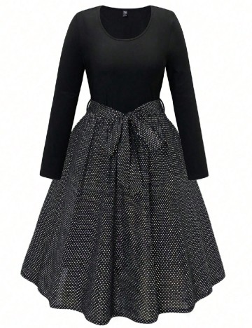 Rochie medie SHEIN CURVE, negru