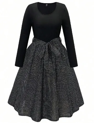 Rochie medie SHEIN CURVE, negru Negru