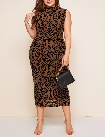 Rochie medie SHEIN CURVE, maro