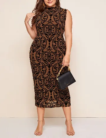 Rochie medie SHEIN CURVE, maro