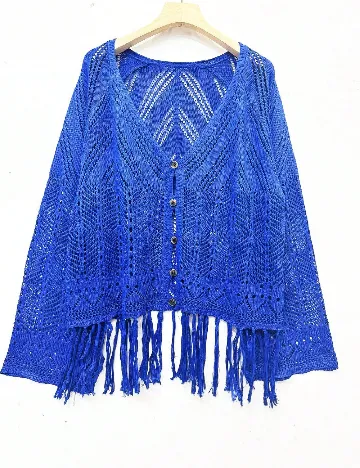 Cardigan SHEIN CURVE, albastru